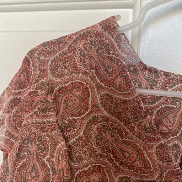 The Kooples Printed Ruffle Top- Size 1; Never Worn - Picture 10 of 11